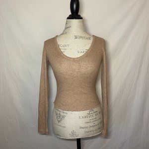 Pacsun Beige Long Sleeve Shirt